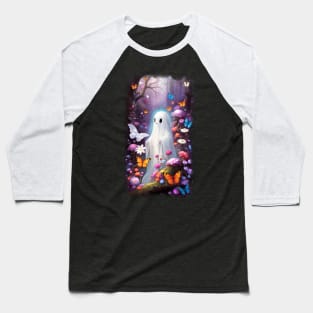 Flower ghost Baseball T-Shirt